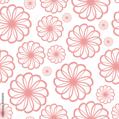 Flower Seamless Pattern Background Vector Illustration © olegganko
