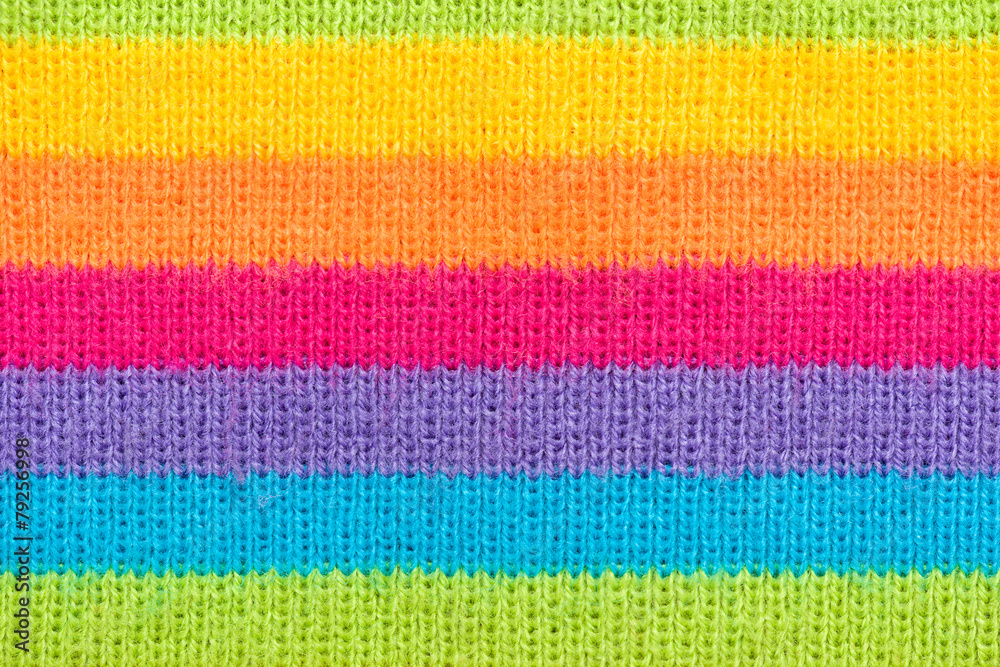 colorful striped knitted wool