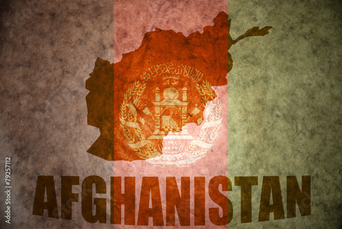 afghanistan vintage map