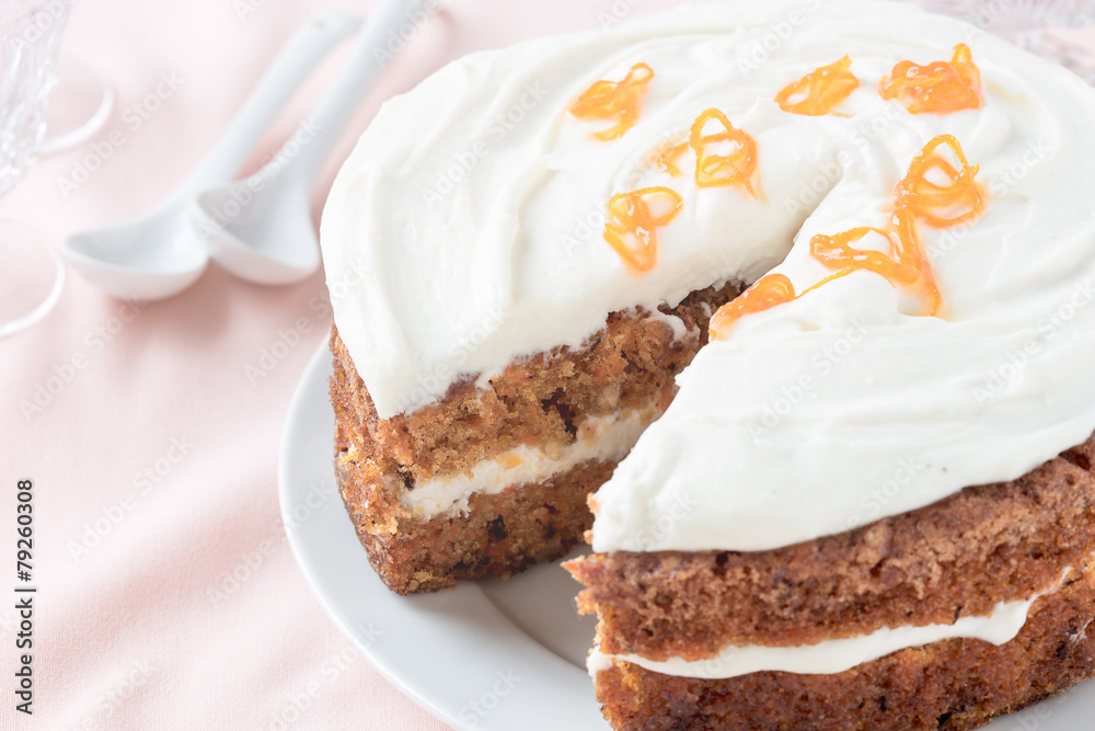 Mother's day carrot cake with swirls cream cheese frosting Mother's day carrot cake with swirls cream cheese frosting
