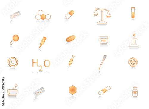Illustration of chemistry icon