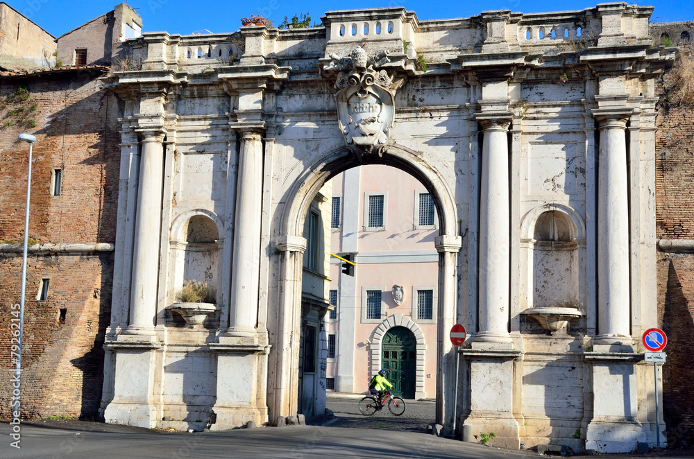 Naklejka premium Porta portese rome Italy