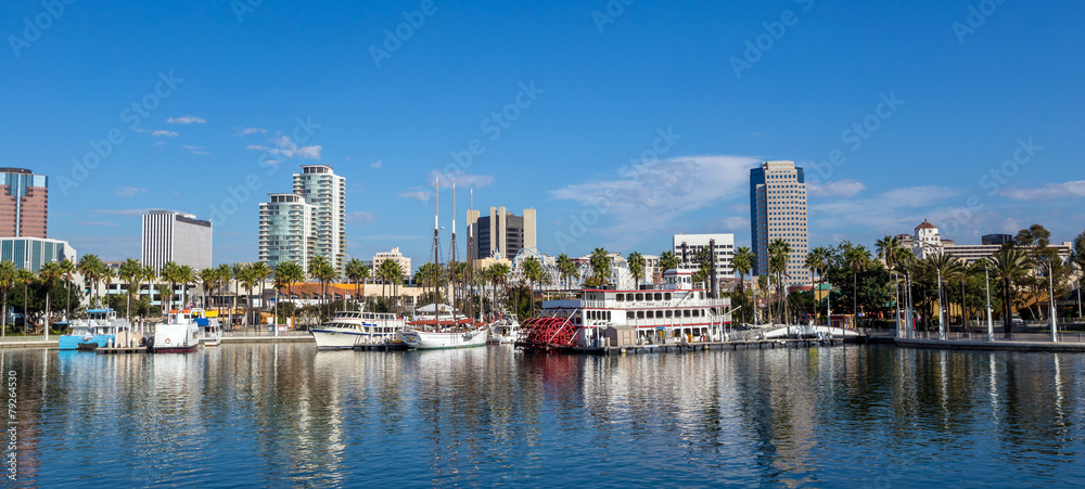 Long Beach Marina and city skyline, Long Beach, CA