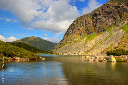 Mountain Lake Surrounded by Hills