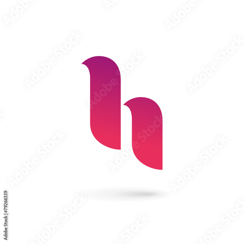 Letter H logo icon design template elements photo