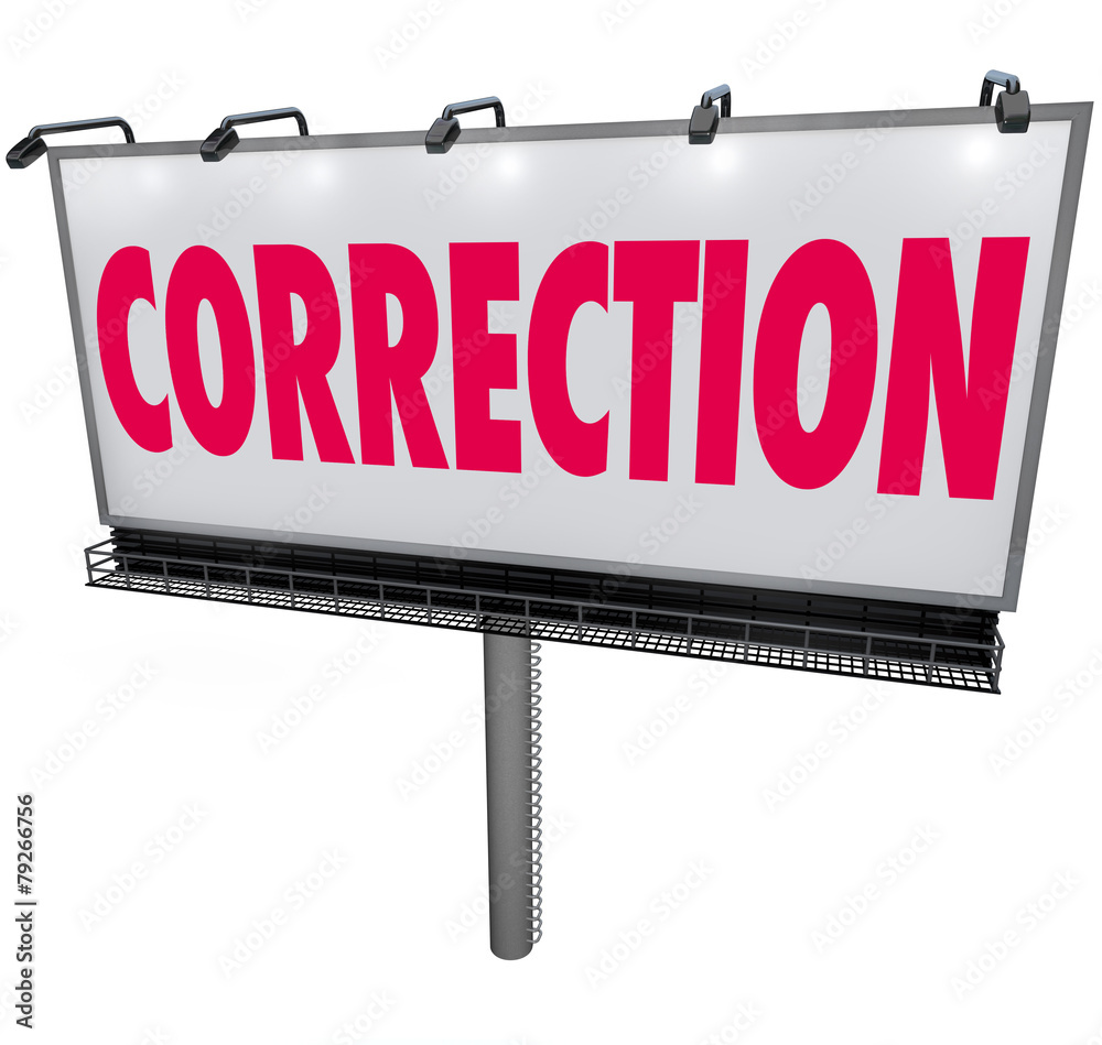 Correction Word Billboard Revising Updating Mistake Error Correction Word Billboard Revising Updating Mistake Error