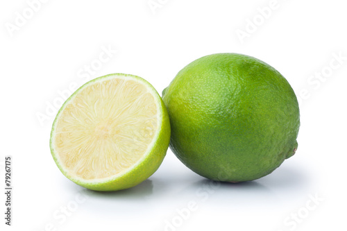 Fototapeta Naklejka Na Ścianę i Meble -  lime citrus fruit isolated on white background