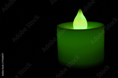 Green electric candle.