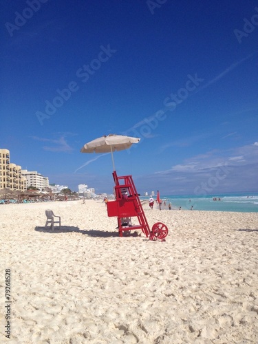 beach with lifegard stand photo