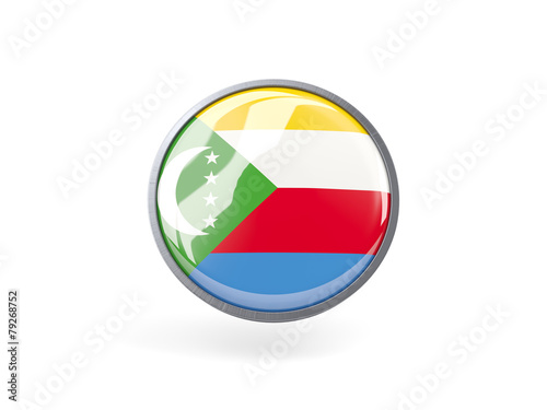 Free Download Round icon with flag of comoros - GFXLoad