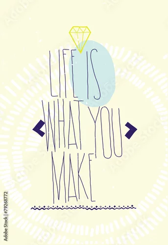 Obraz Proste inspirujące cytaty motywujące plakat z diamentem, dood