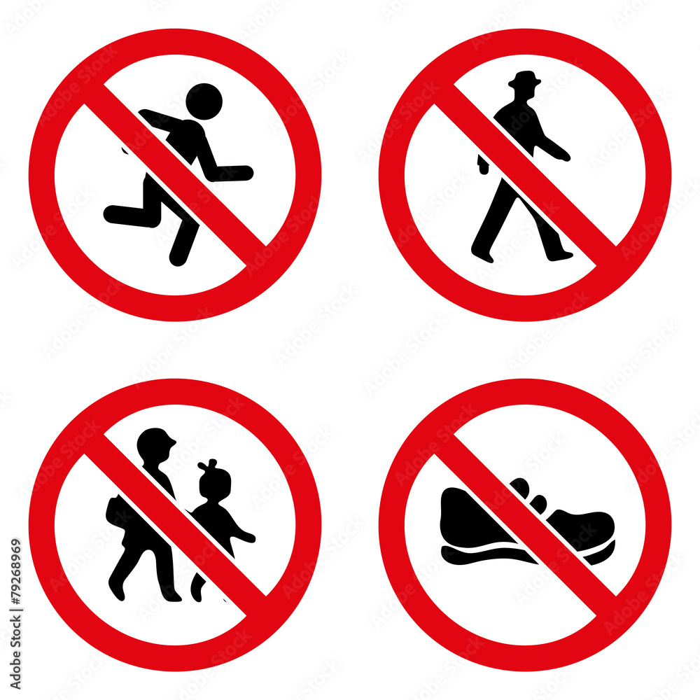 Prohibition signs icon great for any use. Vector EPS10. Prohibition signs icon great for any use. Vector EPS10.