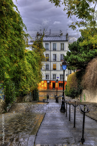 The historic district of Montmartre in Paris,France #79268903