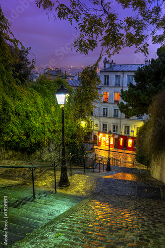 The historic district of Montmartre in Paris,France #79269311