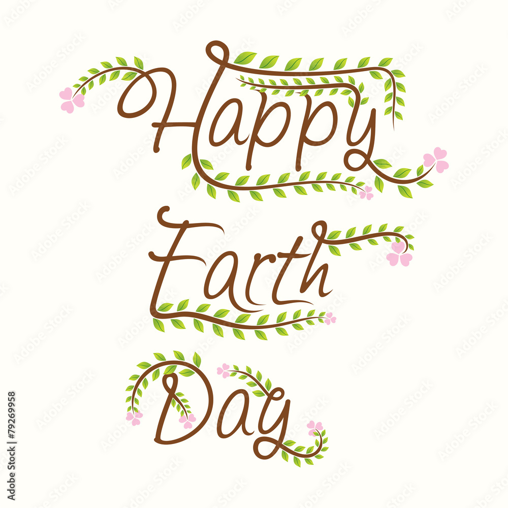 Fototapeta premium creative happy earth day design vector