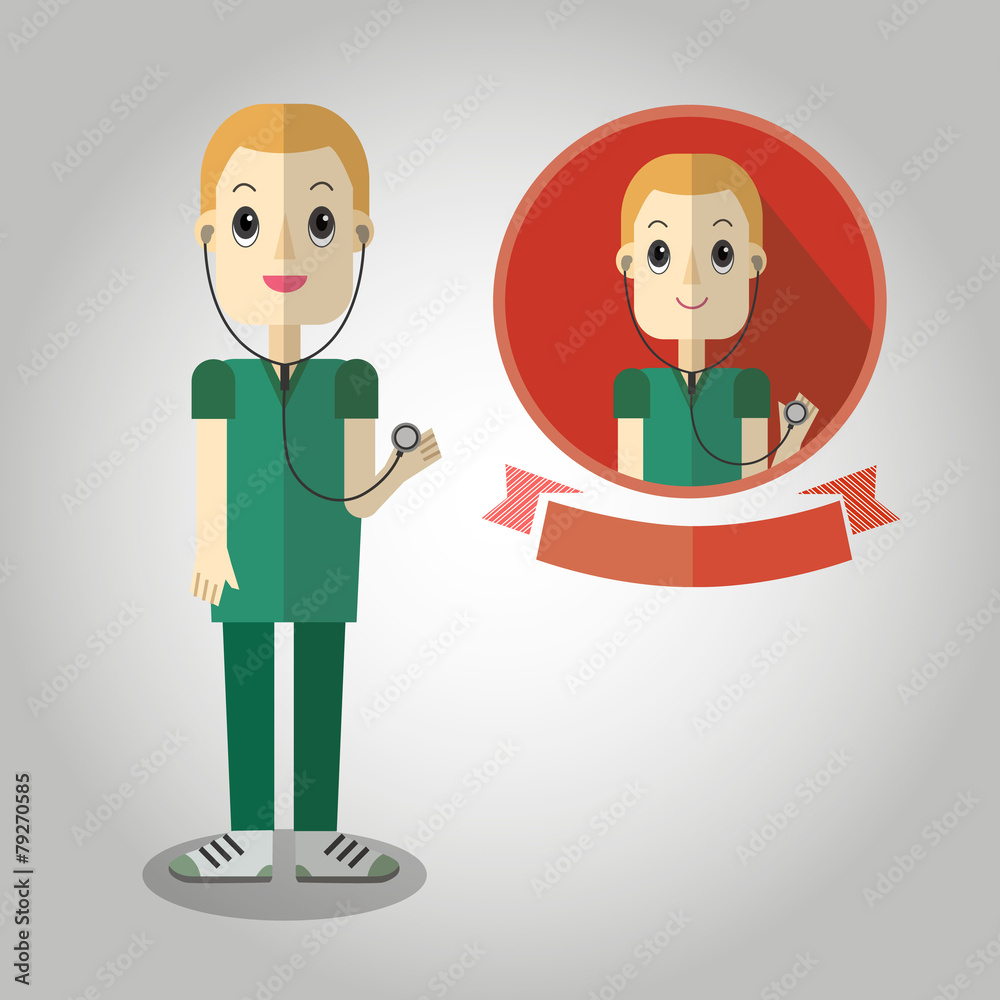 Obraz premium Doctor Mascot great for any use. Vector EPS10.