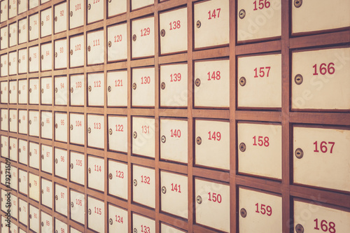 Post box with number