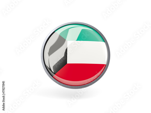 Free Download Round icon with flag of kuwait - GFXLoad