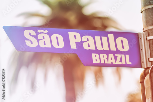 Sao Paulo Brazil Street Sign