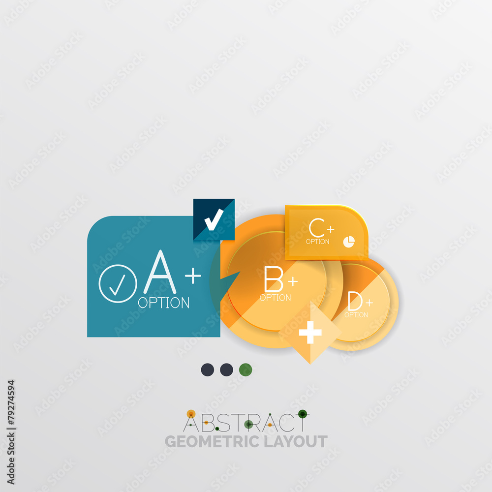 Naklejka premium Modern abstract geometric info banner