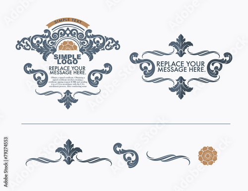 vector set: calligraphic design elements and page decoration - l