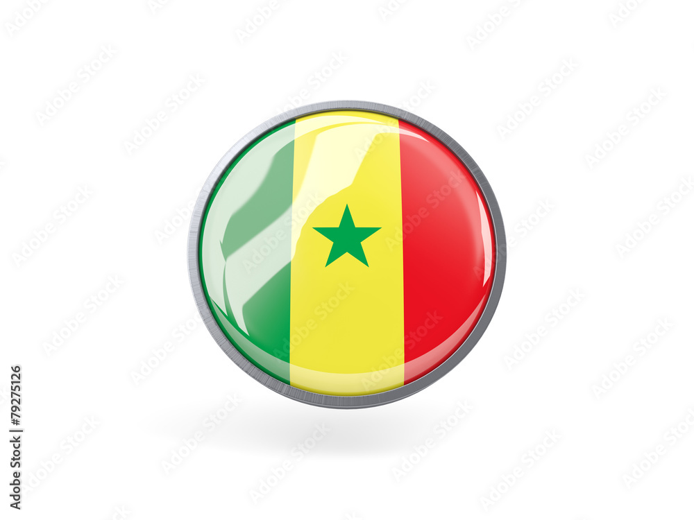 Round icon with flag of senegal Round icon with flag of senegal