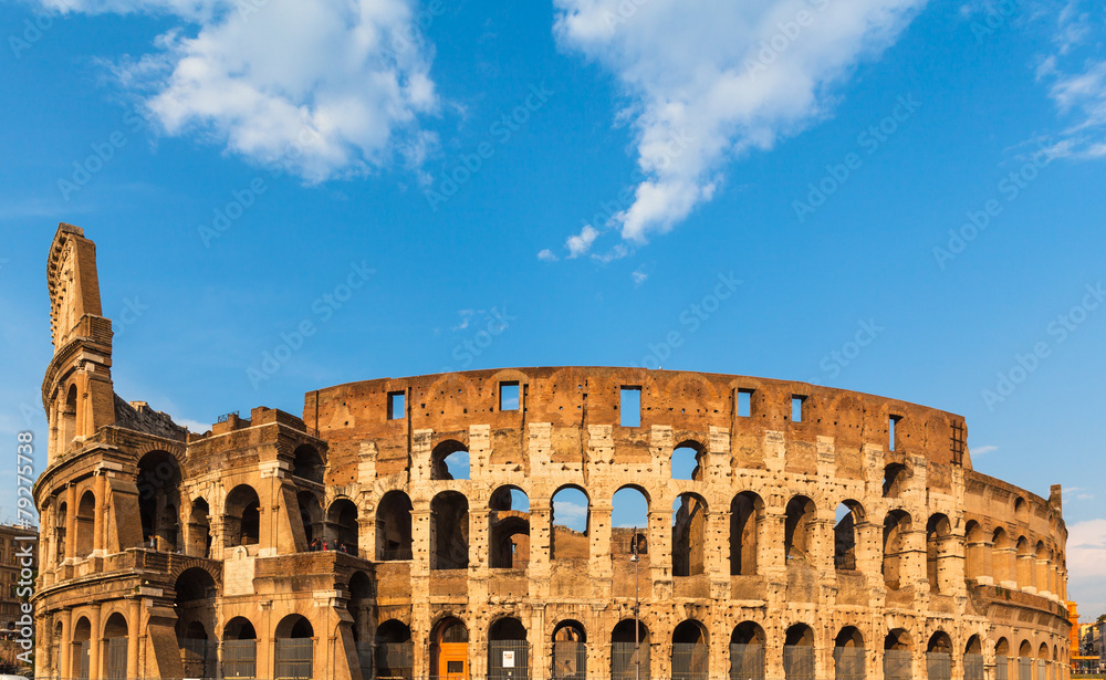 Exterior view of colosseum in Rome