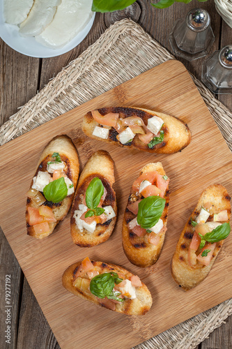 Appetizer bruschetta.