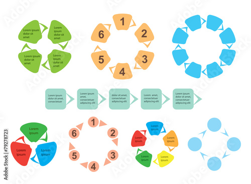 colorful set of infographics - vector elements