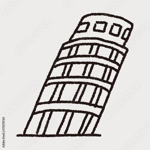 doodle Leaning Tower of Pisa