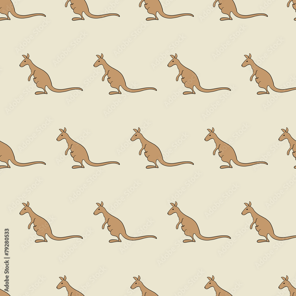 Pattern with Kangaroo
