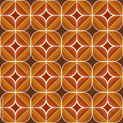 Seamless retro brown and ocher background pattern