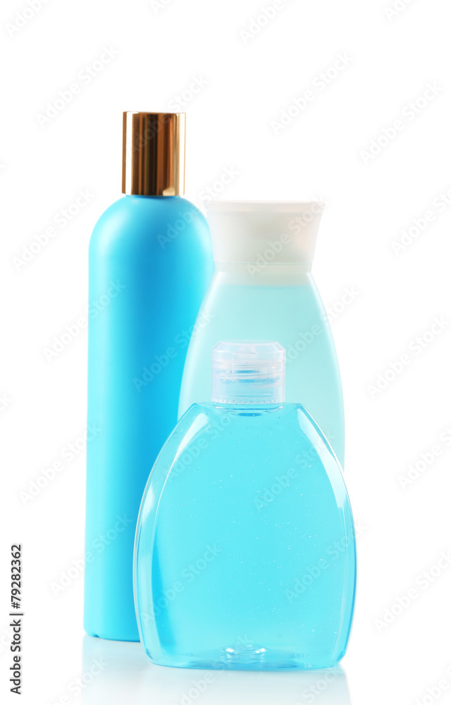 Cosmetic bottles isolated on white background Cosmetic bottles isolated on white background