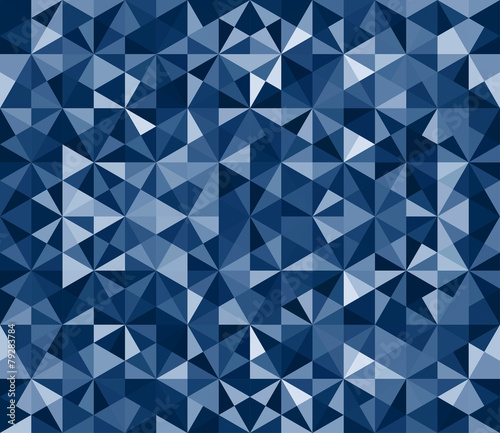 Blue Seamless Triangle Abstract Background