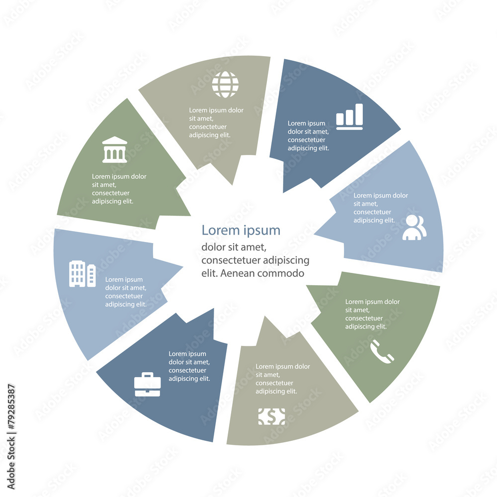 Circular infographics template for cycling diagram, graph, prese Circular infographics template for cycling diagram, graph, prese