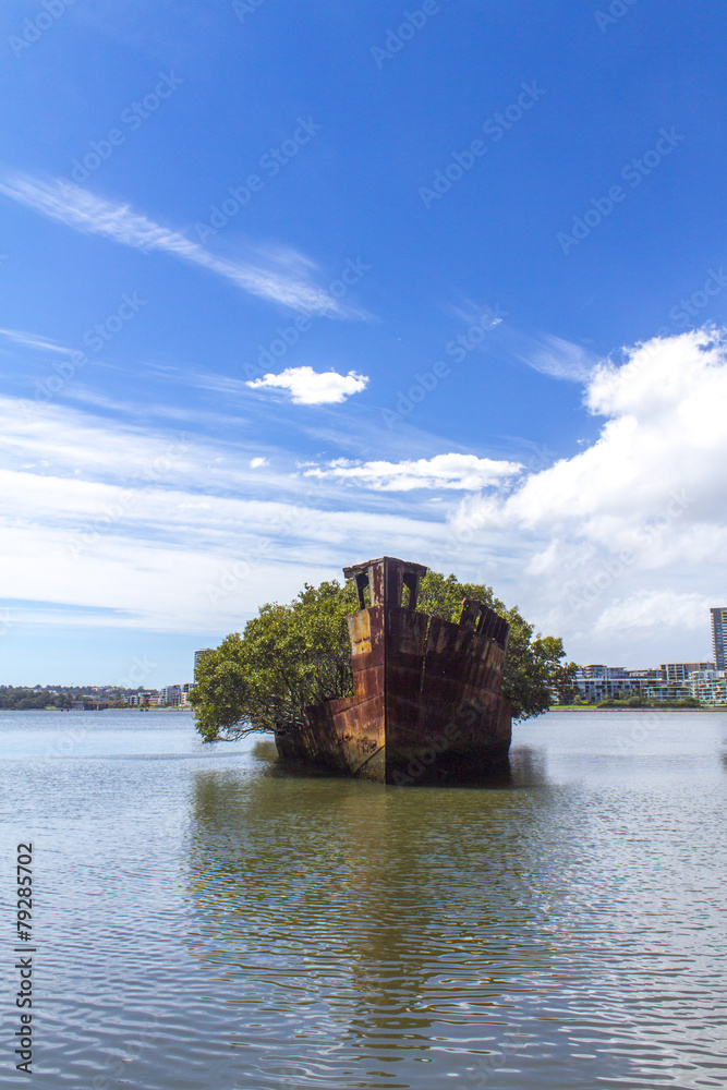 Shipwreck, Wentworth Point (Homebush Bay), Sydney, Australia