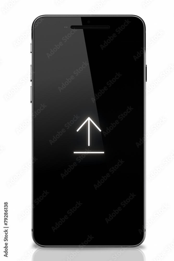 Upload download Isolated smart phone icon concept Upload download Isolated smart phone icon concept