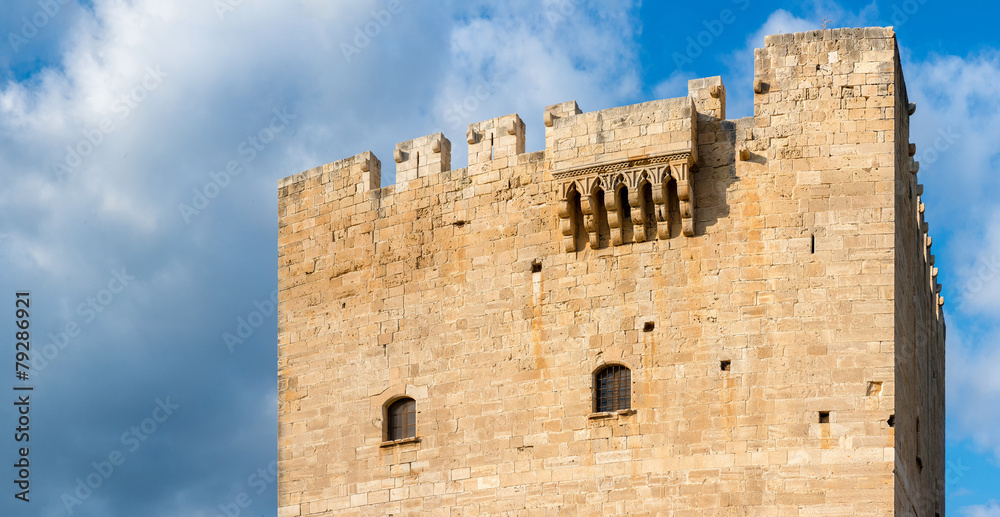 Roof of Kolossi Castle. Limassol. Cyprus