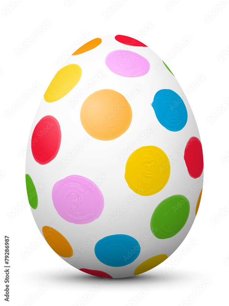 Osterei, Ostern, Ei, bemalt, Punkte, gepunktet, Easter Egg, 3D