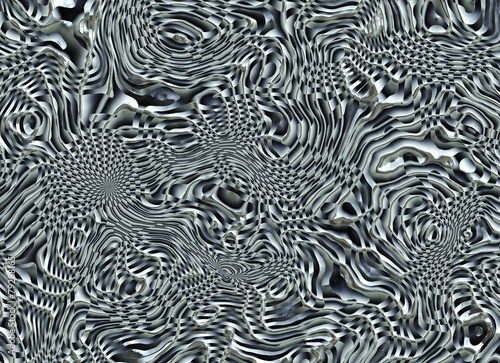 pattern from abstract curled metal lines