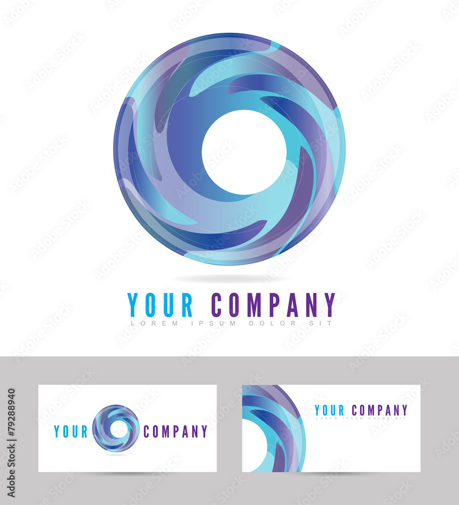 Blue business logo vector Blue business logo vector