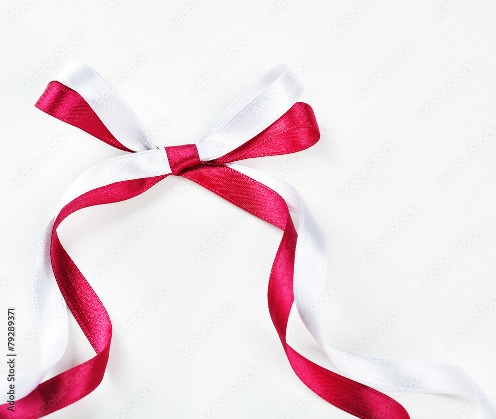 Colorful ribbons isolated on white