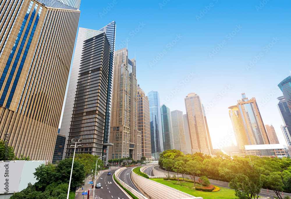 Fototapeta premium Skyscrapers in Shanghai, China