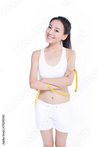 woman with measure tape © xin wang