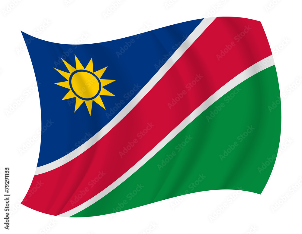 Namibia flag waving vector Namibia flag waving vector