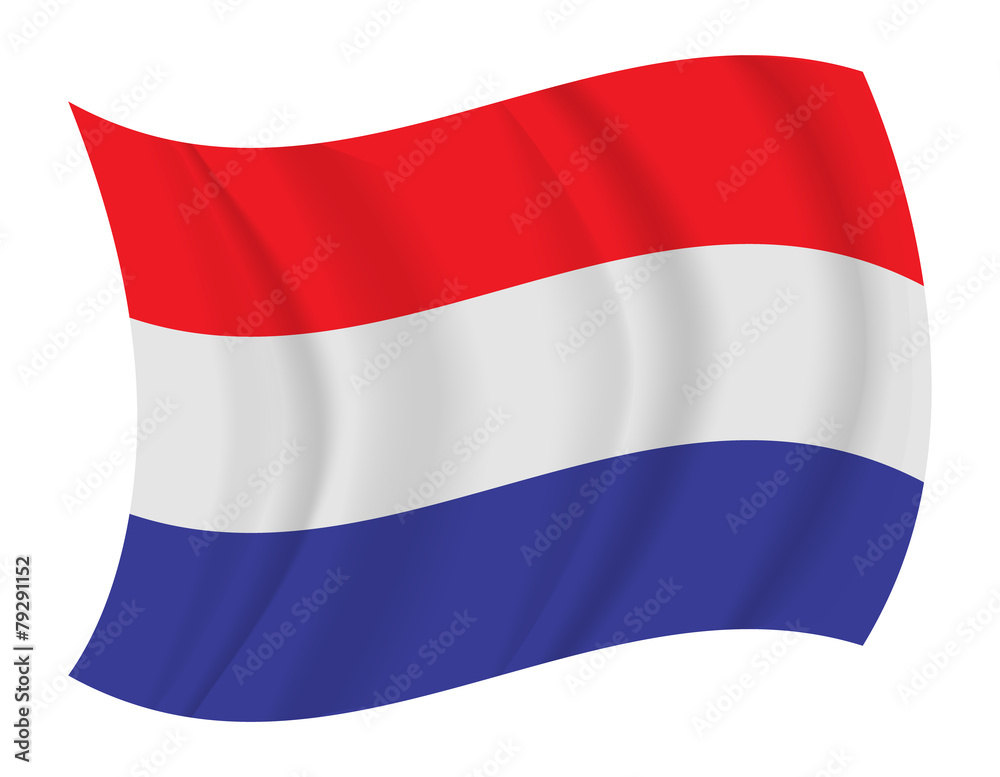Netherlands flag waving vector