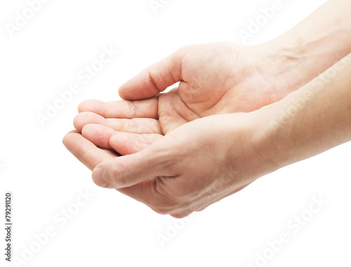 hands on a white background isolated