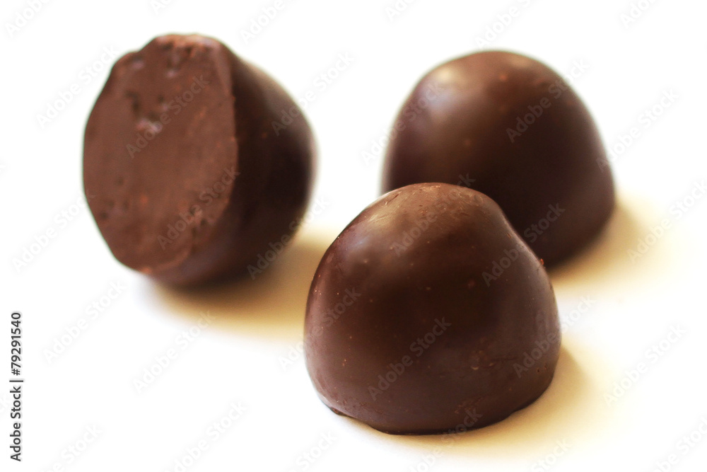 Chocolate candies close-up Chocolate candies close-up