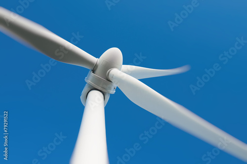 Close up of a wind turbine