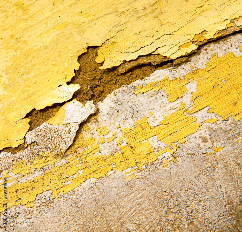 yellow  in texture wall and  morocco africa abstract